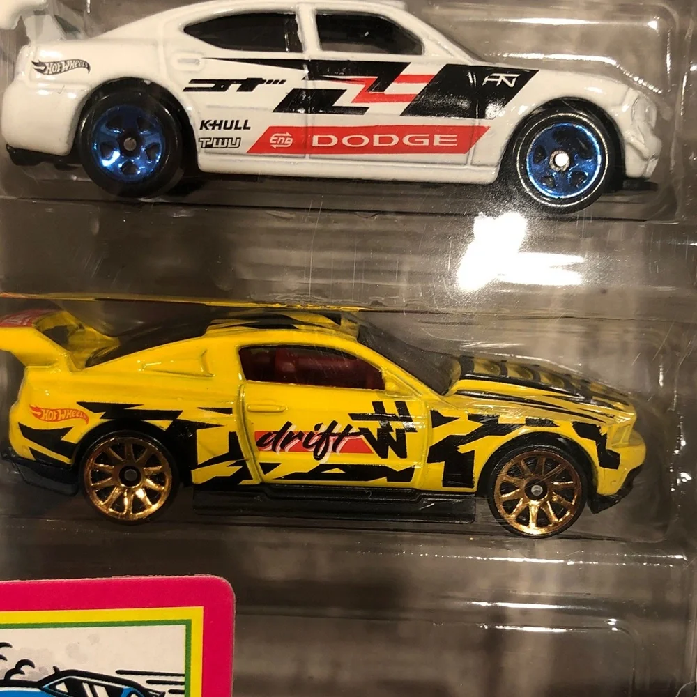 Mattel Hot Wheels Drift Car Set - Blue, Red, White, Yellow